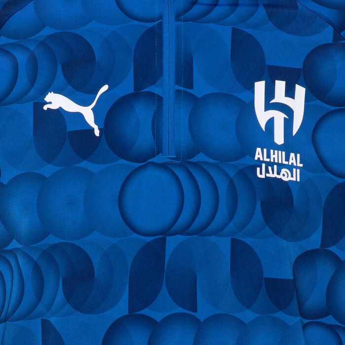 PUMA Men's Al Hilal 1/4 Zip Training Football Top Blue PUMA Men's Al Hilal 1/4 Zip Training Football Top Blue image number 2