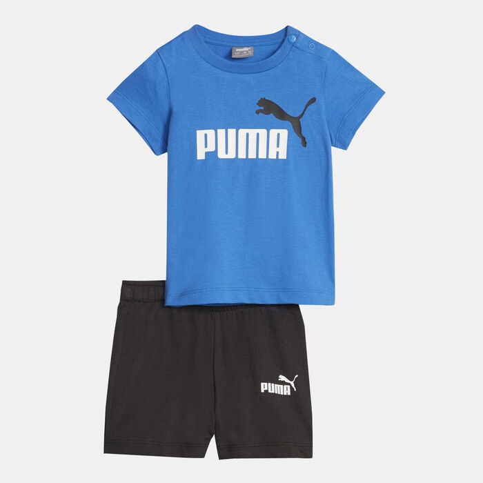 PUMA Kids' Minicats T-Shirt and Shorts Set (Baby and Toddler) Blue image number 0