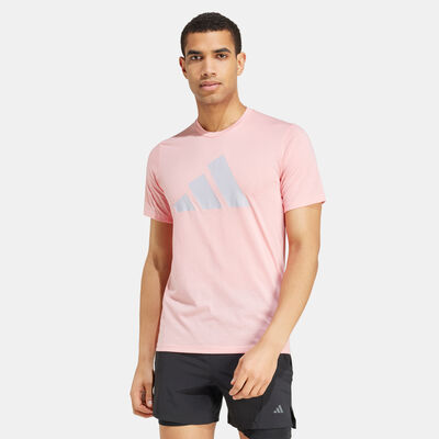 adidas Men's Train Essentials Feelready Logo Training T-Shirt Pink adidas Men's Train Essentials Feelready Logo Training T-Shirt Pink
