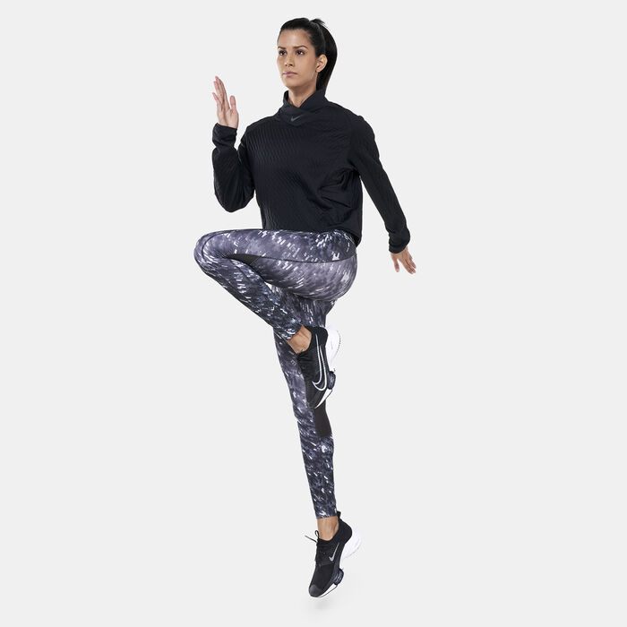 Nike Women's Dri-FIT Fast Running Leggings Grey image number 2