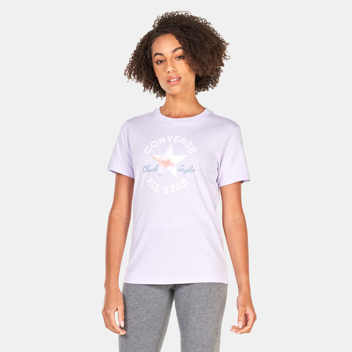 Converse Women's Chuck Patch Infill T-Shirt Purple Converse Women's Chuck Patch Infill T-Shirt Purple image number 0