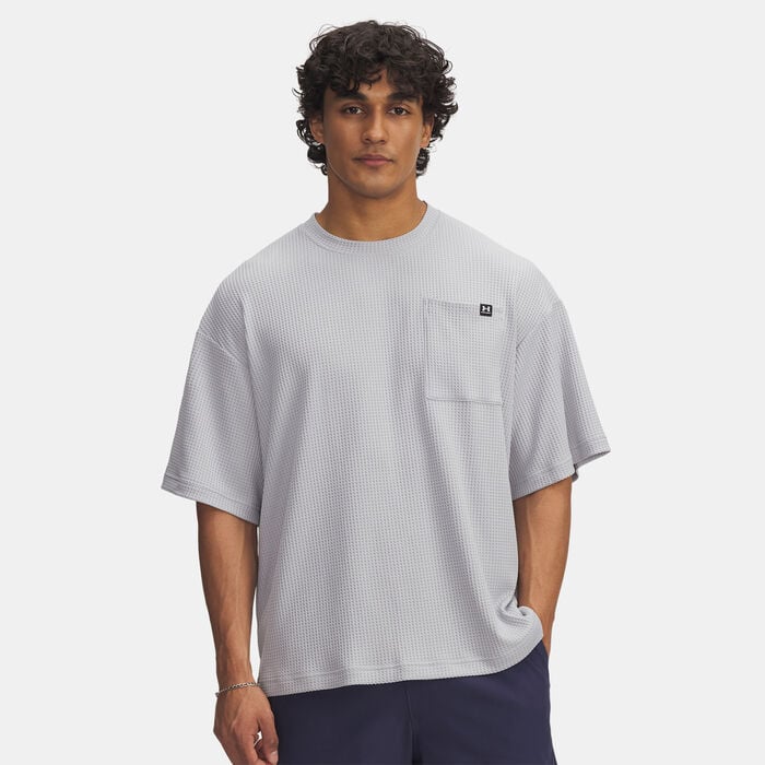 Under Armour Men's Rival Waffle T-Shirt Grey Under Armour Men's Rival Waffle T-Shirt Grey image number 0