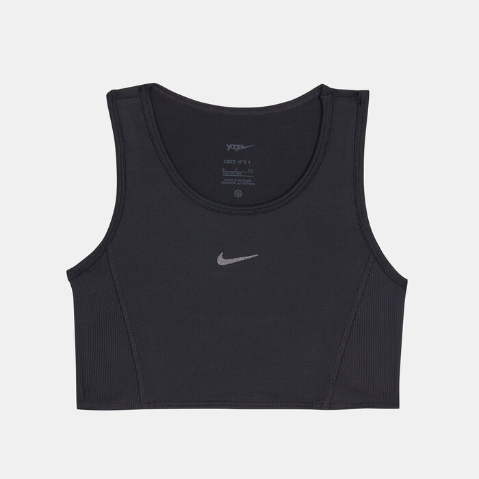Nike Kids' Yoga Dri-FIT Tank Top Black image number 0