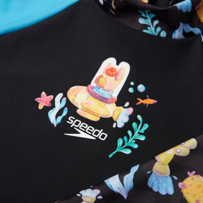 Speedo Kids' Digital Long Sleeve Swimming Rashguard Black image number 3