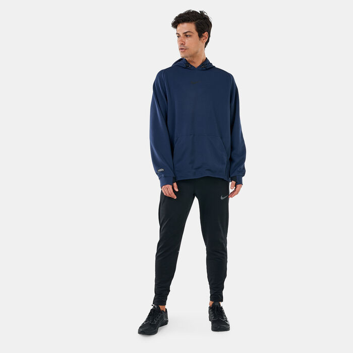 Nike Men's Pro Fleece Pullover Hoodie Blue Nike Men's Pro Fleece Pullover Hoodie Blue image number 2