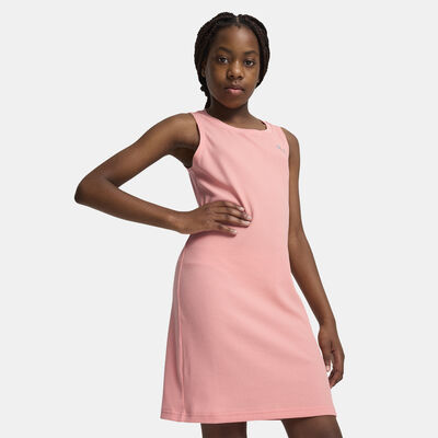 PUMA Kids' Butterfly Vibe Ribbed Tank Dress Pink