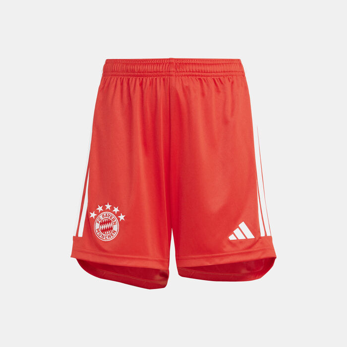 adidas Kids' FC Bayern Munich Home Shorts - 2023/24 Red adidas Kids' FC Bayern Munich Home Shorts - 2023/24 Red image number 0