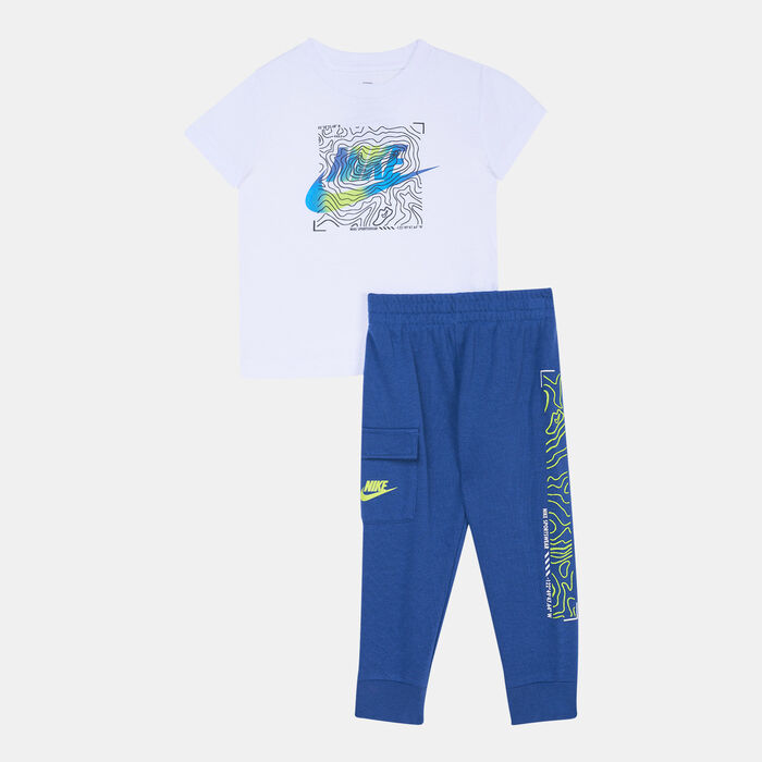 Nike Kids' Elevate T-Shirt and Cargo Pants Set (Baby and Toddler) Blue Nike Kids' Elevate T-Shirt and Cargo Pants Set (Baby and Toddler) Blue image number 0
