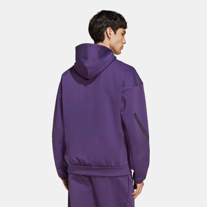 adidas Men's Z.N.E. Full-Zip Hoodie Purple adidas Men's Z.N.E. Full-Zip Hoodie Purple image number 1
