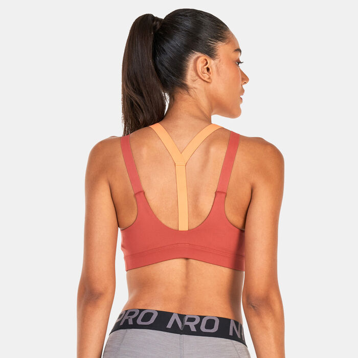 Nike Women's Dri-FIT Indy Strappy Cutout Sports Bra Brown Nike Women's Dri-FIT Indy Strappy Cutout Sports Bra Brown image number 1