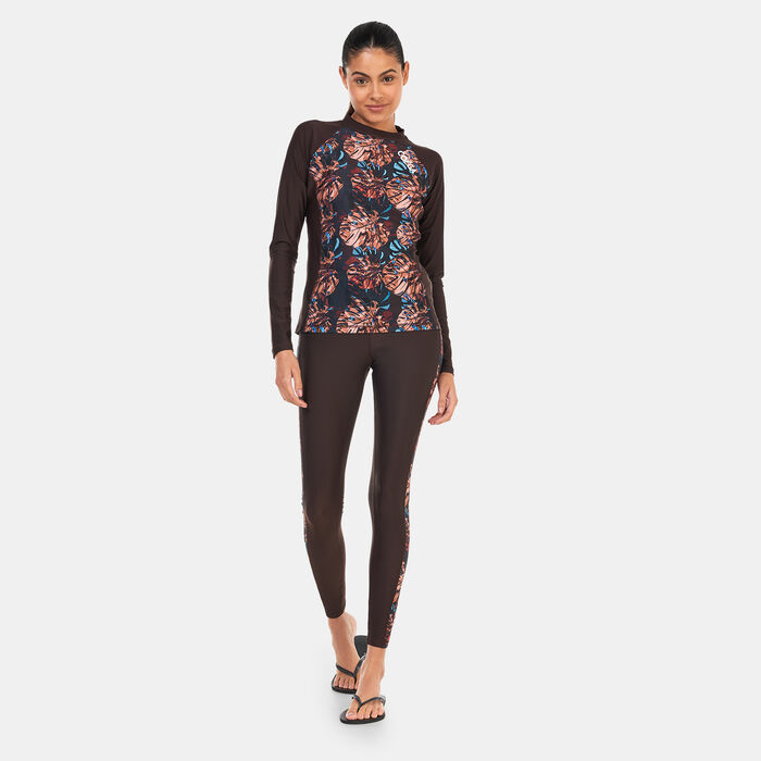 COEGA Women's Printed Swim Leggings Brown image number 2