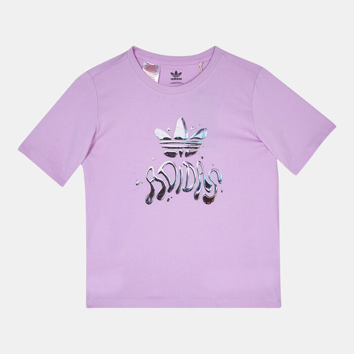 adidas Originals Kids' Graphic Logo T-Shirt Pink adidas Originals Kids' Graphic Logo T-Shirt Pink image number 0