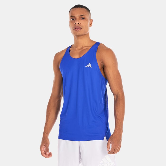 adidas Men's Own the Run Tank Top Blue adidas Men's Own the Run Tank Top Blue image number 0
