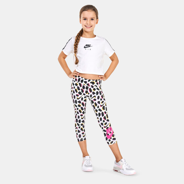 Nike Kids' Wildflower Shirred Leggings White Nike Kids' Wildflower Shirred Leggings White image number 2
