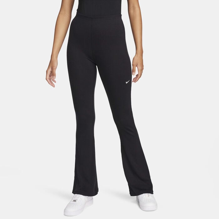 Nike Women's Sportswear Chill Knit Flared Leggings Black Nike Women's Sportswear Chill Knit Flared Leggings Black image number 0