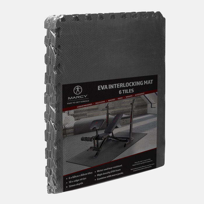 Inspire Fitness Marcy Interlocking Mat Set (6 Pieces) Black image number 0