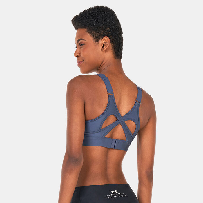 Under Armour Women's UA Infinity High Crossover Sports Bra Grey Under Armour Women's UA Infinity High Crossover Sports Bra Grey image number 1