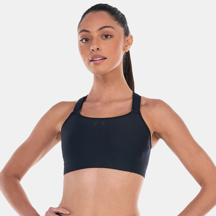 Under Armour Women's HeatGear Armour High-Support Training Sports Bra Black Under Armour Women's HeatGear Armour High-Support Training Sports Bra Black image number 0