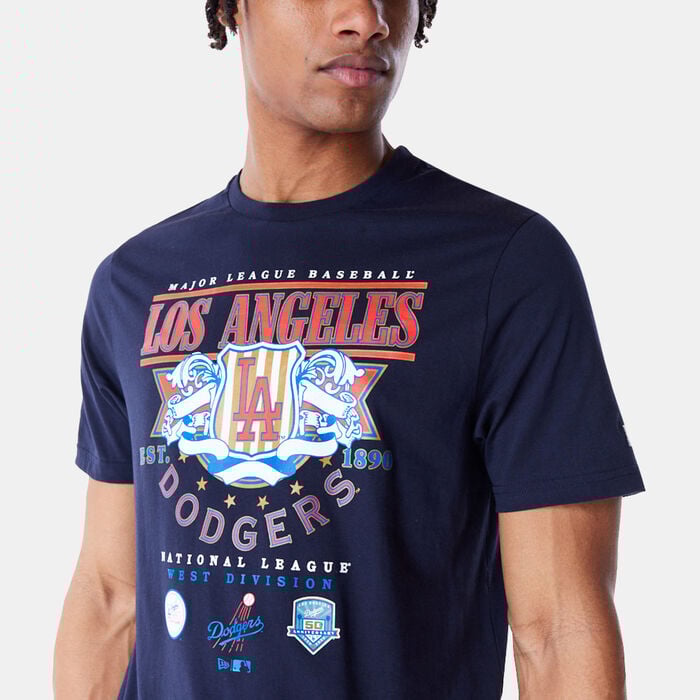 New Era Men's MLB Los Angeles Dodgers Badge Graphic T-Shirt Blue New Era Men's MLB Los Angeles Dodgers Badge Graphic T-Shirt Blue image number 2