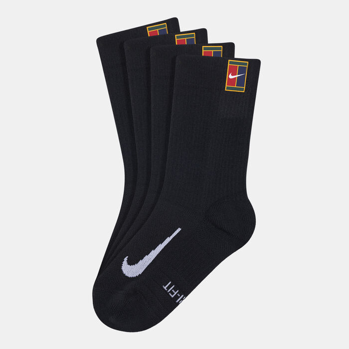 Nike Court Multiplier Cushioned Tennis Crew Socks (2 Pack) Black Nike Court Multiplier Cushioned Tennis Crew Socks (2 Pack) Black image number 0