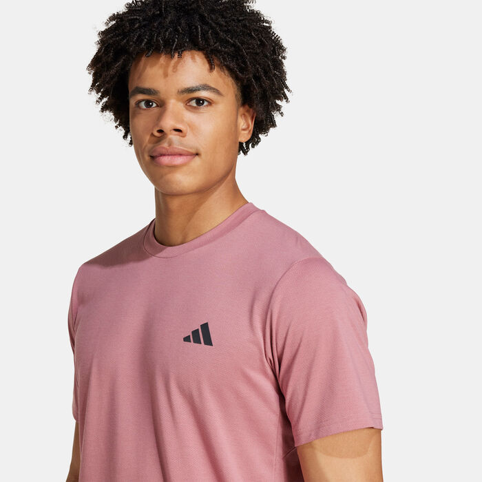 adidas Men's Train Essentials Comfort Training T-Shirt Pink adidas Men's Train Essentials Comfort Training T-Shirt Pink image number 3