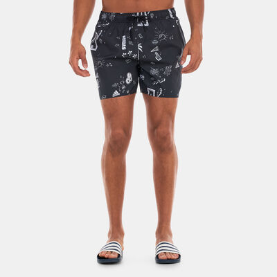 adidas Men's Brand Love CLX Short-Length Swim Shorts Black adidas Men's Brand Love CLX Short-Length Swim Shorts Black