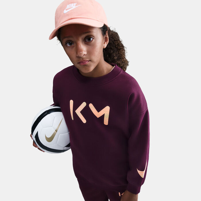 Nike Kids' Kylian Mbappe Sportswear Club Fleece Sweatshirt Pink Nike Kids' Kylian Mbappe Sportswear Club Fleece Sweatshirt Pink image number 3