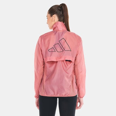 adidas Women's Run Icons Running Windbreaker Jacket Red adidas Women's Run Icons Running Windbreaker Jacket Red