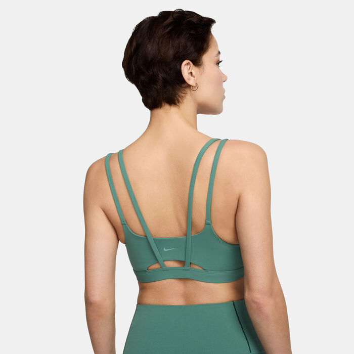 Nike Women's Zenvy Dri-FIT Strappy Light-Support Training Sports Bra Green Nike Women's Zenvy Dri-FIT Strappy Light-Support Training Sports Bra Green image number 1