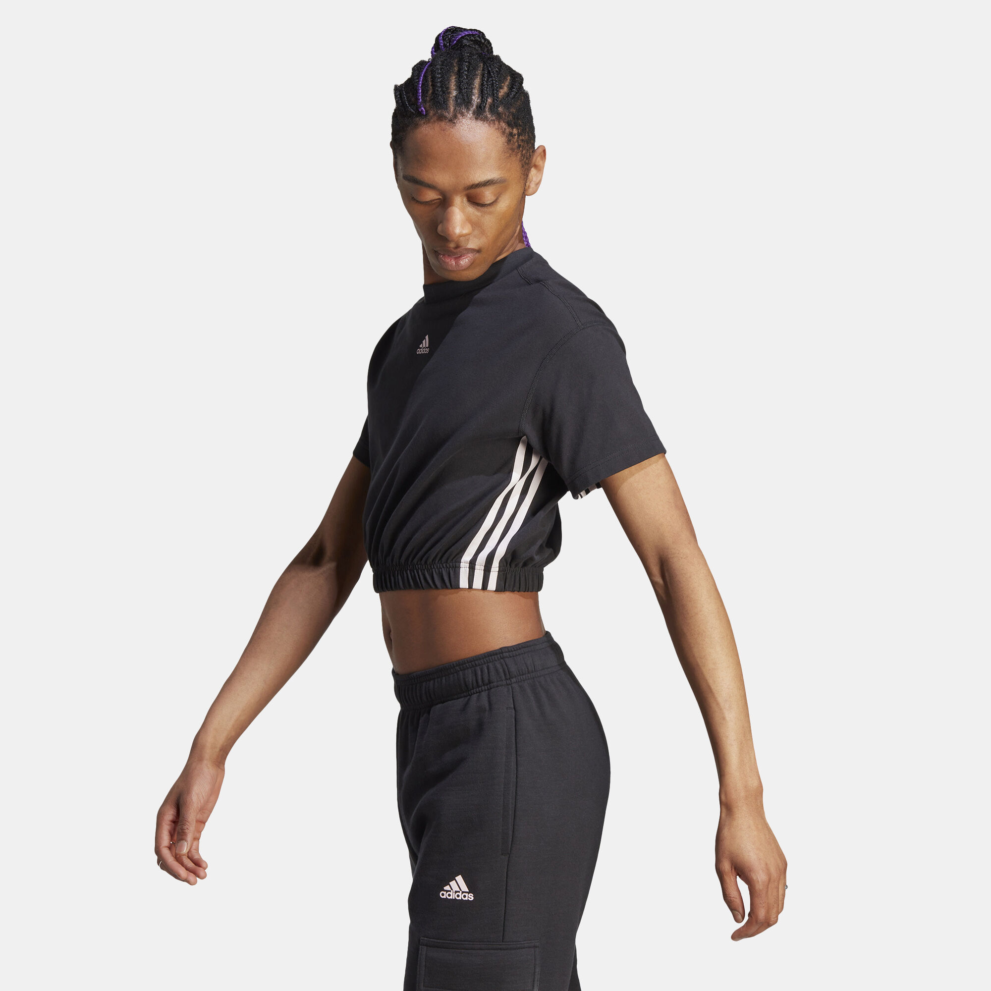 Women s Dance 3 Stripes Crop Top Black adidas in KSA SSS