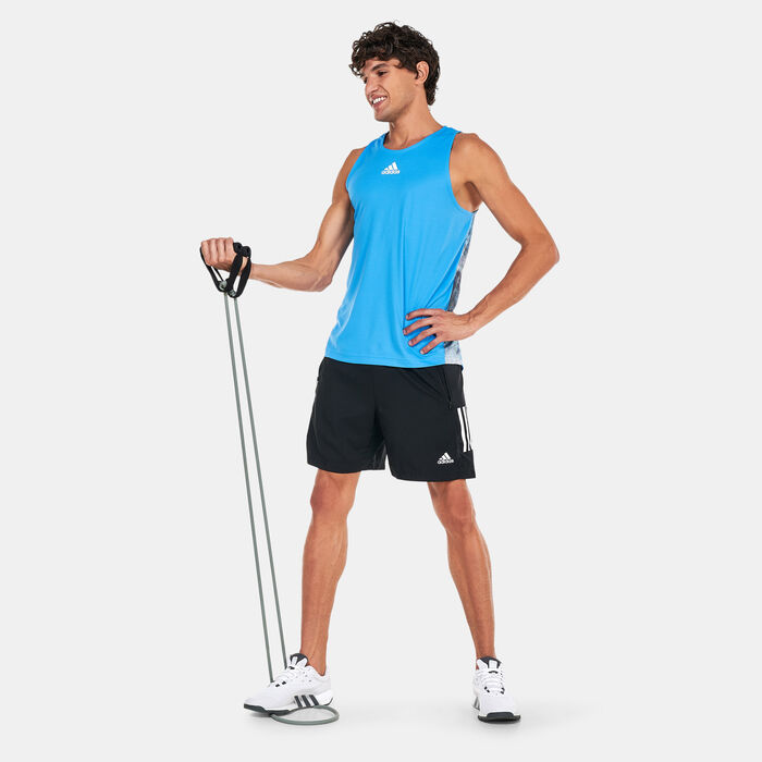 adidas Men's AEROREADY HIIT Graphic Training Tank Top Blue adidas Men's AEROREADY HIIT Graphic Training Tank Top Blue image number 2