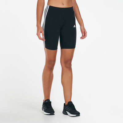 adidas Women's Essentials 3 Stripes Bike Shorts Black