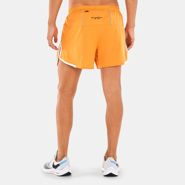Nike Men's Dri-FIT Heritage 4-inch Knit Brief-Lined Running Shorts Orange Nike Men's Dri-FIT Heritage 4-inch Knit Brief-Lined Running Shorts Orange image number 1