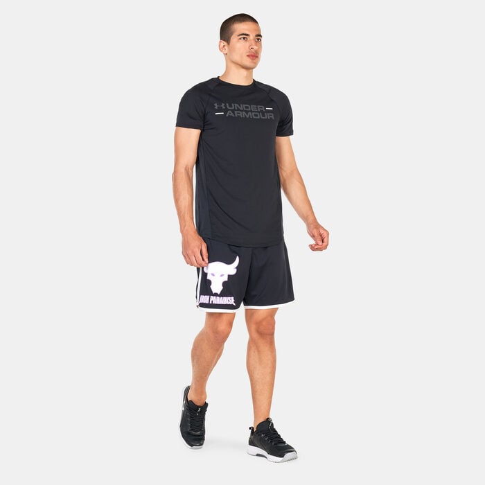 Under Armour Men's Project Rock Disrupt Mesh Shorts Black Under Armour Men's Project Rock Disrupt Mesh Shorts Black image number 2
