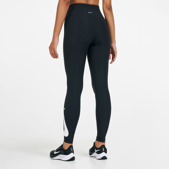 Nike Womens' Swoosh Run Leggings Black image number 1