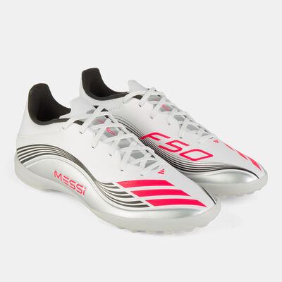 adidas Men's F50 Messi League Turf Ground Football Shoes White adidas Men's F50 Messi League Turf Ground Football Shoes White