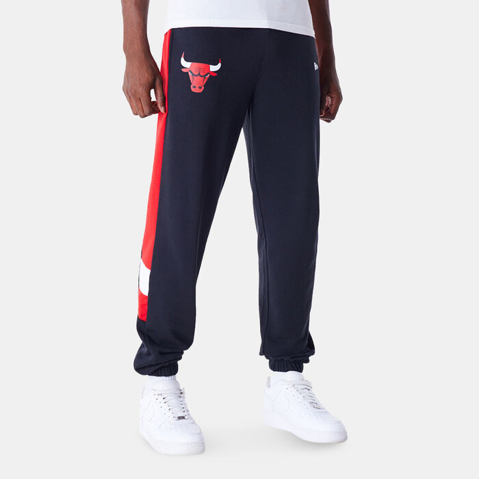New Era Men's NBA Chicago Bulls Panel Fleece Sweatpants Black New Era Men's NBA Chicago Bulls Panel Fleece Sweatpants Black image number 0