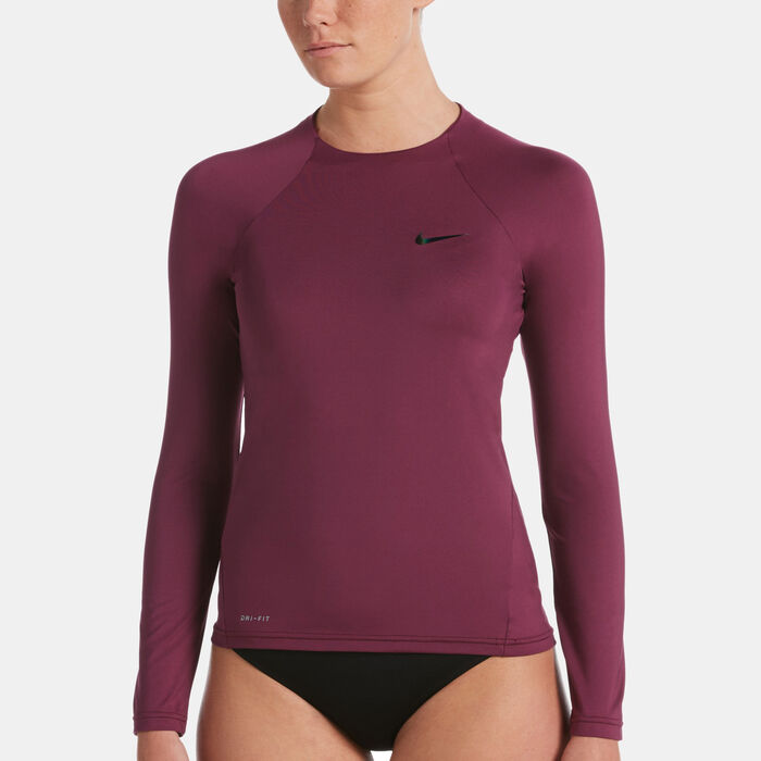 Nike Swim Women's Essential Long Sleeve Hydroguard Rashguard Nike Swim Women's Essential Long Sleeve Hydroguard Rashguard image number 0