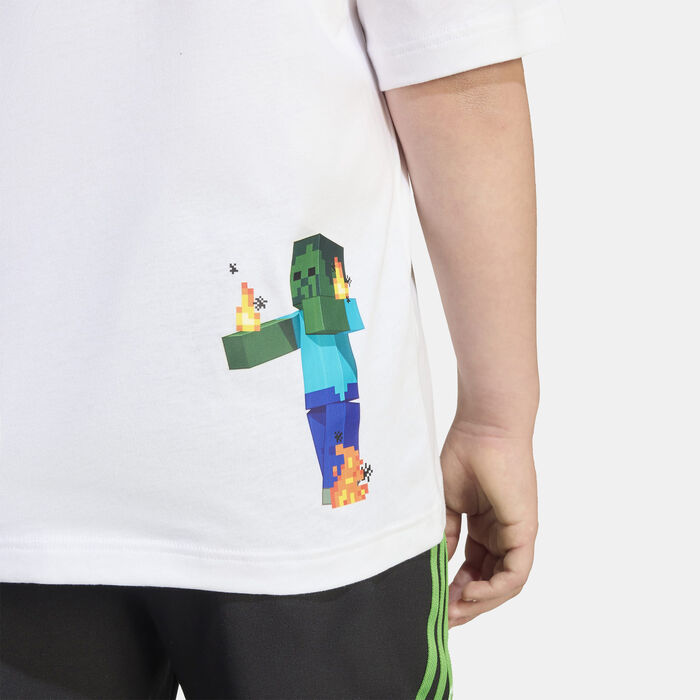 adidas Originals Kids' Minecraft T-Shirt White image number 4