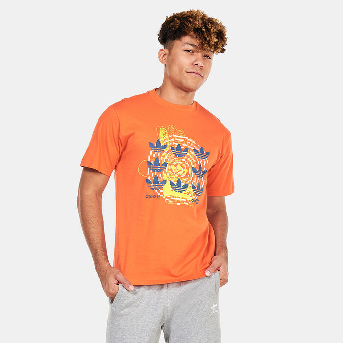 adidas Originals Men's Hypersport Multi Trefoil T-Shirt Orange image number 0