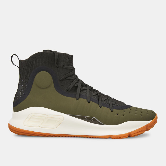 Under Armour Men's Curry 4 Retro Basketball Shoes Green image number 0