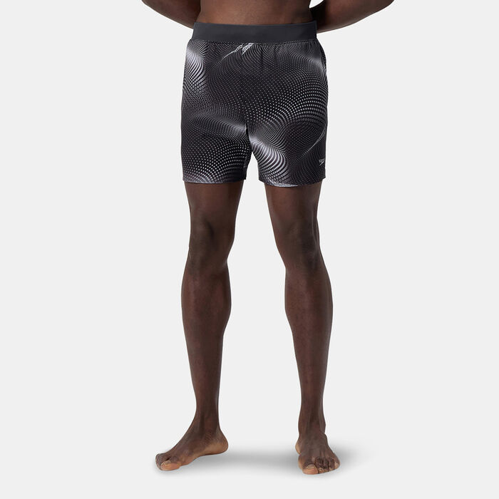 Speedo Men's Lookout Print Volley Swimming Shorts Black Speedo Men's Lookout Print Volley Swimming Shorts Black image number 0