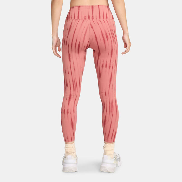 Nike Women's One Printed 7/8 Training Leggings Pink image number 1