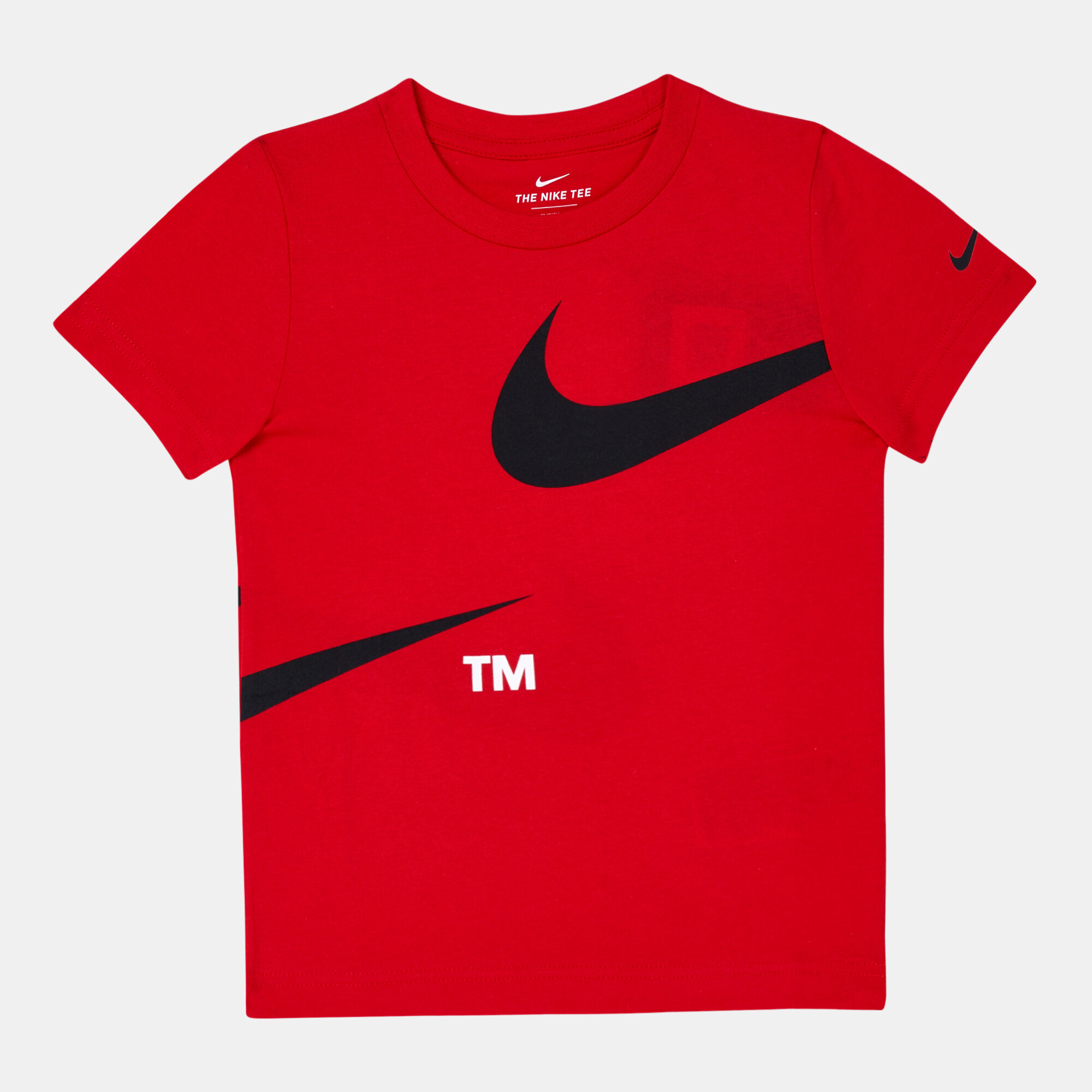 Kids Split Swoosh T Shirt Red Nike in KSA SSS