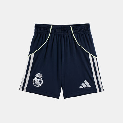 adidas Kids' Real Madrid 25/26 Away Replica Football Shorts Blue adidas Kids' Real Madrid 25/26 Away Replica Football Shorts Blue