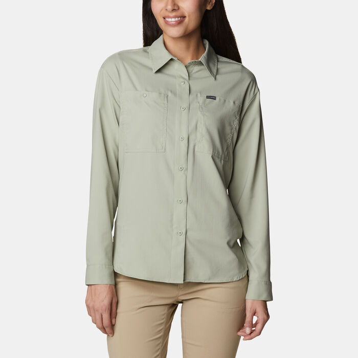 Columbia Women's Silver Ridge Utility Hiking Shirt Green Columbia Women's Silver Ridge Utility Hiking Shirt Green image number 0