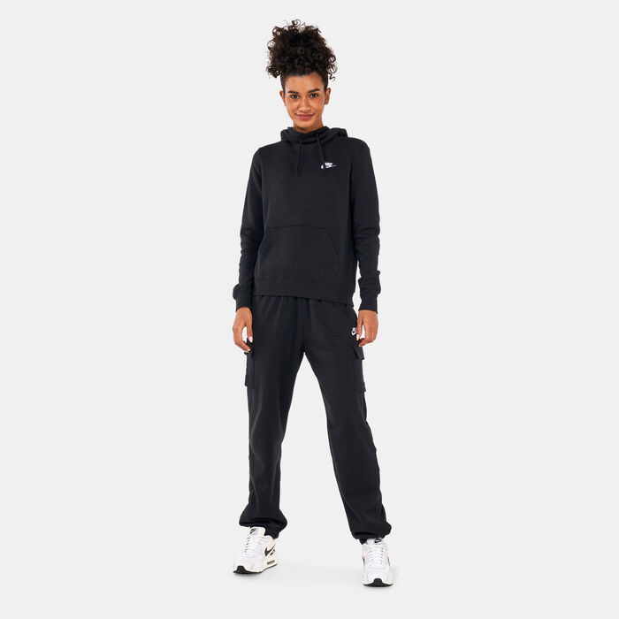 Nike Women's Sportswear Club Fleece Hoodie Black image number 2