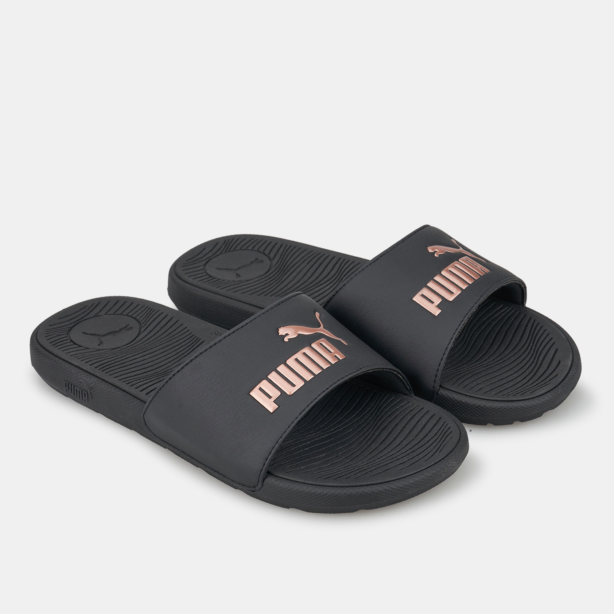 Puma grey top slide flip flop