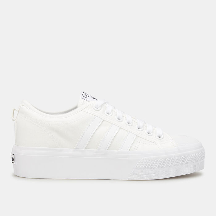 adidas Originals Women's Nizza Platform Shoe White image number 0