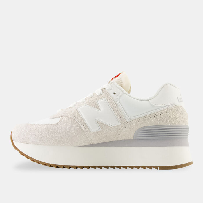 New Balance Women's 574+ Shoes Brown image number 6